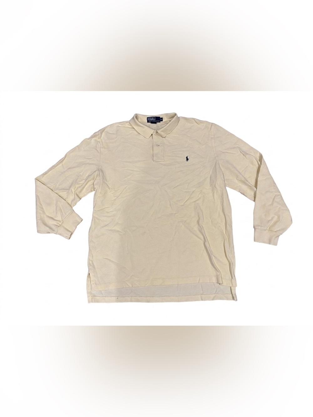 Polo Ralph Lauren Men's XL Long Sleeve Polo Shirt Yellow 100% Cotton Classic Fit